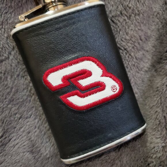 NASCAR Dale Earnhardt #3 Flask, Stainless Steel 3.5 oz. - Picture 2 of 8
